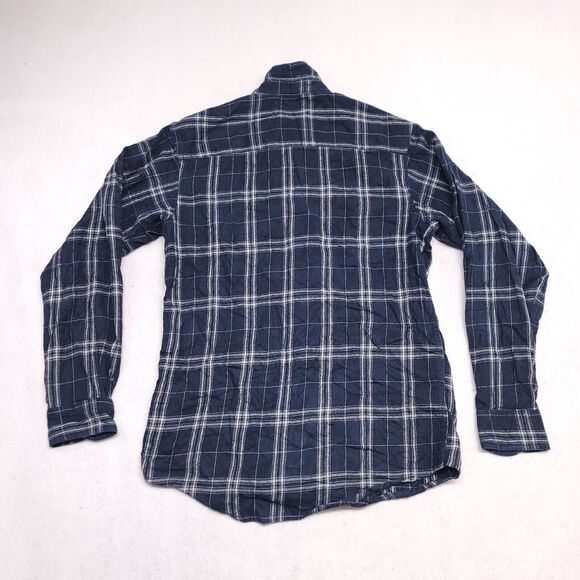 Hobbs Creek Tartan Flannel Casual Button Up Shirt Mens Size Small S Blue White - Picture 10 of 10